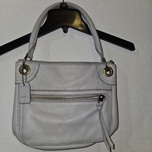 Fossil Gray Leather Handbag